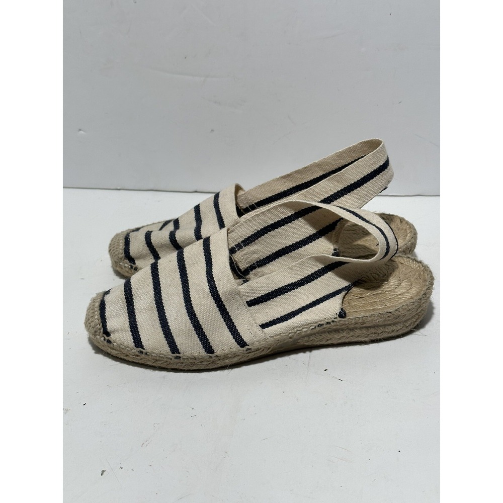 ARTESANIA Women navy/Cream striped Espadrille Summer Sandals EU 37 US 6.5 spain
